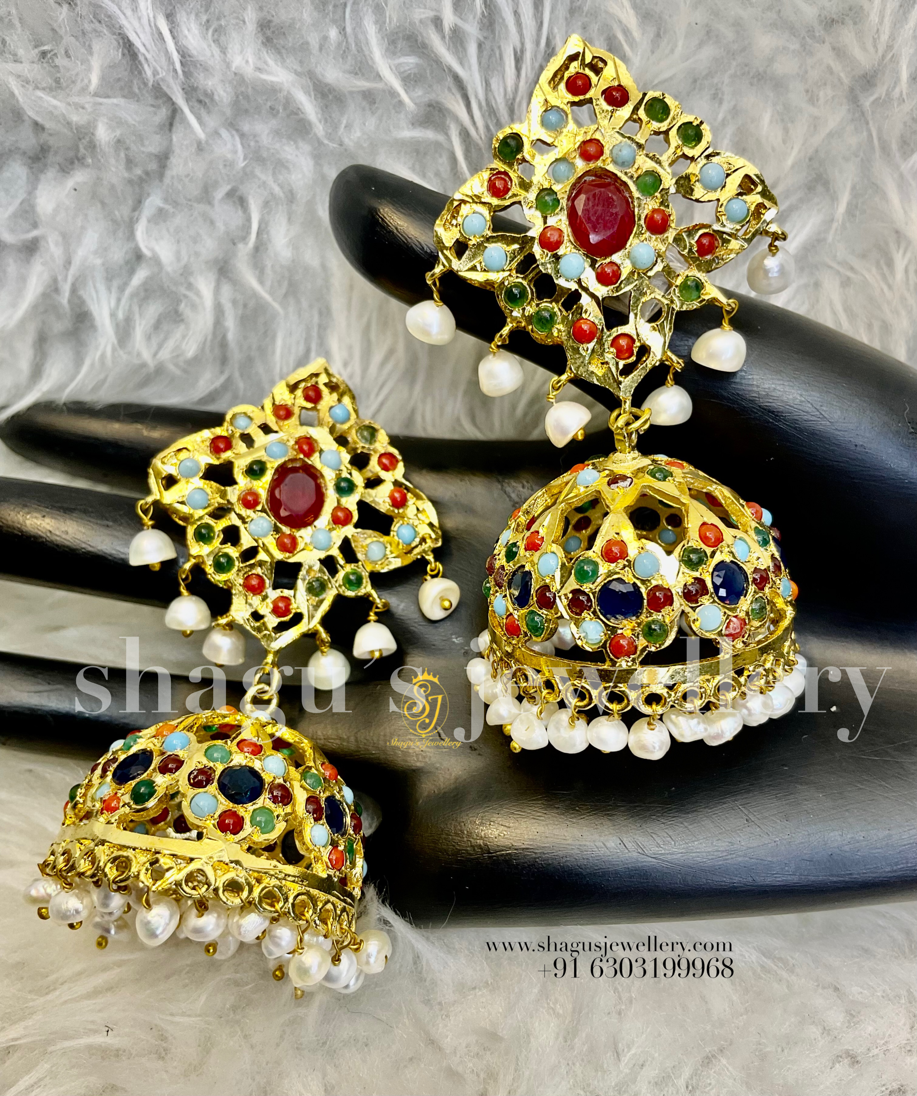 Buy Floral Chandelier Jhumka Earring In 22K Gold Online | Madanji Meghraj
