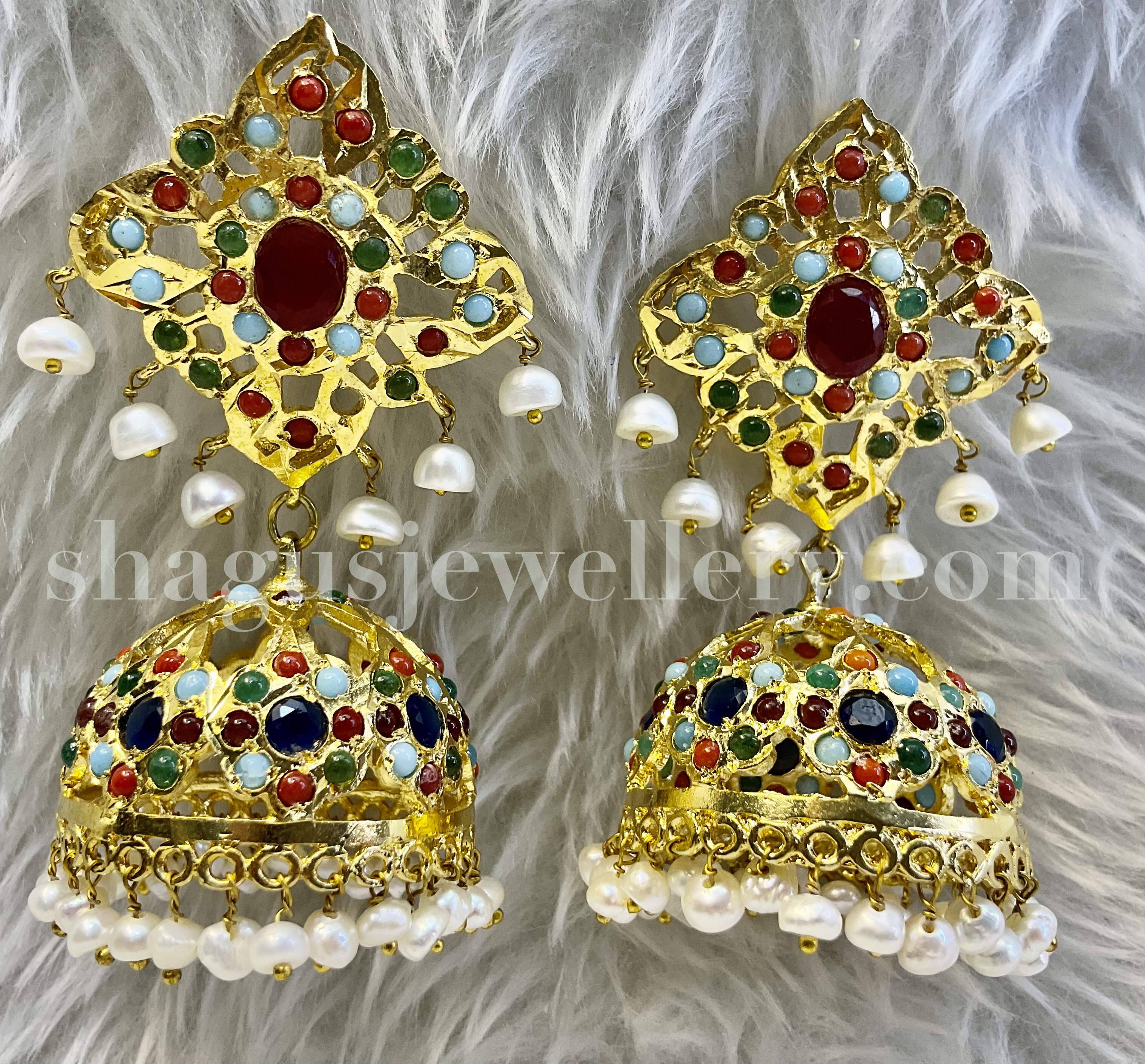 Buy Niscka Traditional 22K Gold Plated Jhumki Earrings online